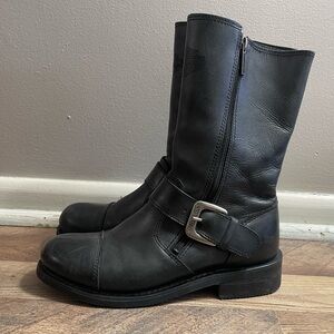 Black Genuine leather Harley Davidson boots. Size 8
